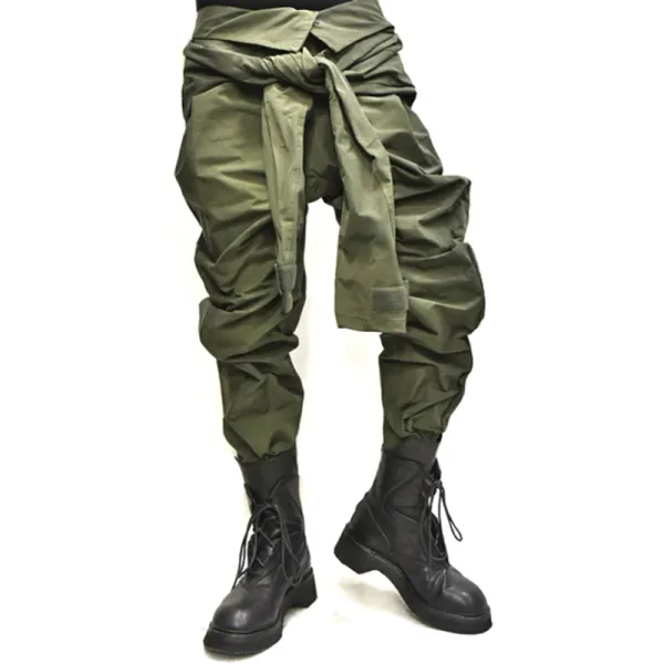 Men Fashion Vintage Beam foot Pockets Pants - Annafile.chimpone.com 