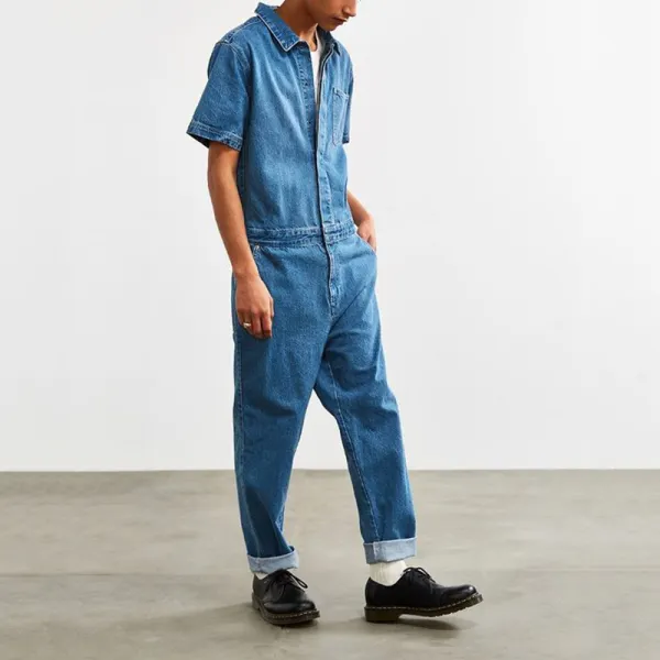 Personalized simple denim jumpsuit - Annafile.chimpone.com 