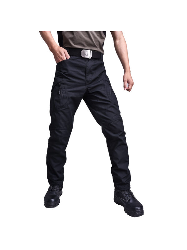 Casual mens solid color outdoor multi pocket overalls