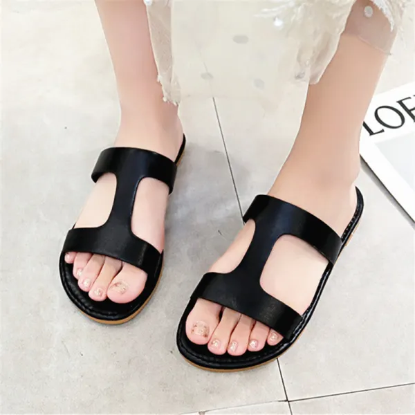 Women's comfortable flat slippers - Leanarea.chimpone.com 