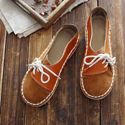 Womens round-toe casual comfortable flat shoes