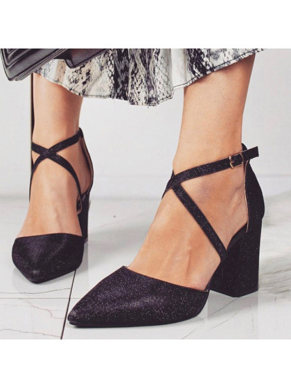 Women's high heels with pointed cross