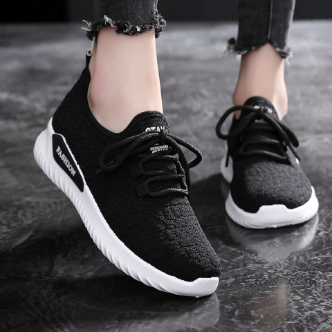 Womens comfortable flying woven sneakers