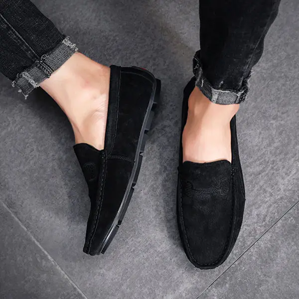 Men's Velvet Handmade Flats - Ondaygirl.com 