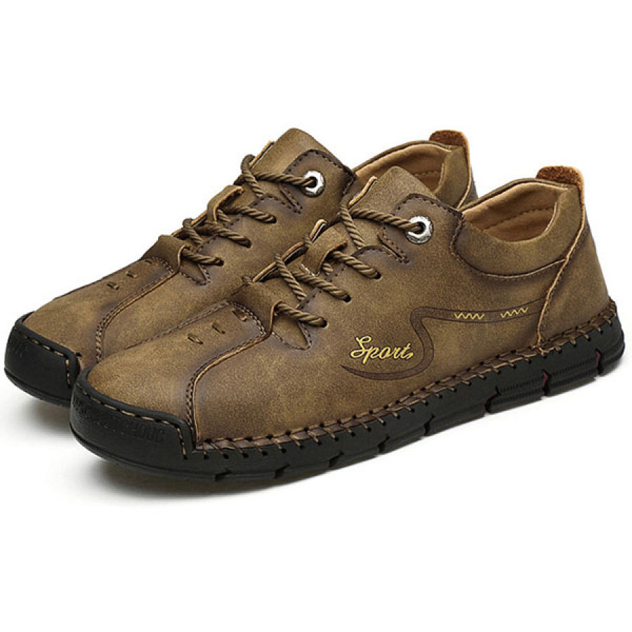 

Men's Printed Wear-resistant Hiking Flat Shoes