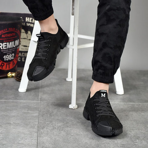 Mens Color Block Frosted Lace up Flat Shoes