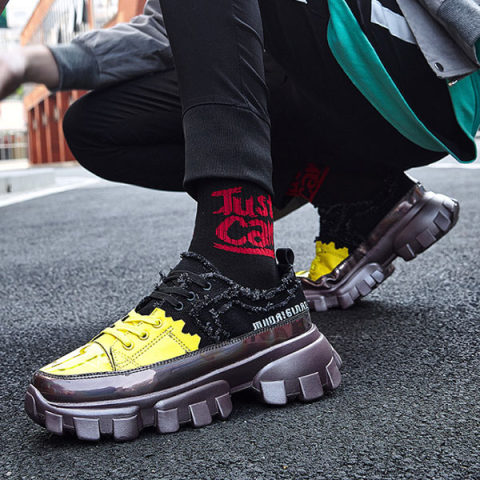 Mens Platform Street Style Casual Sneakers