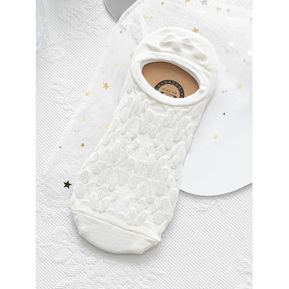 Spring And Summer Four-leaf Flower Invisible Socks