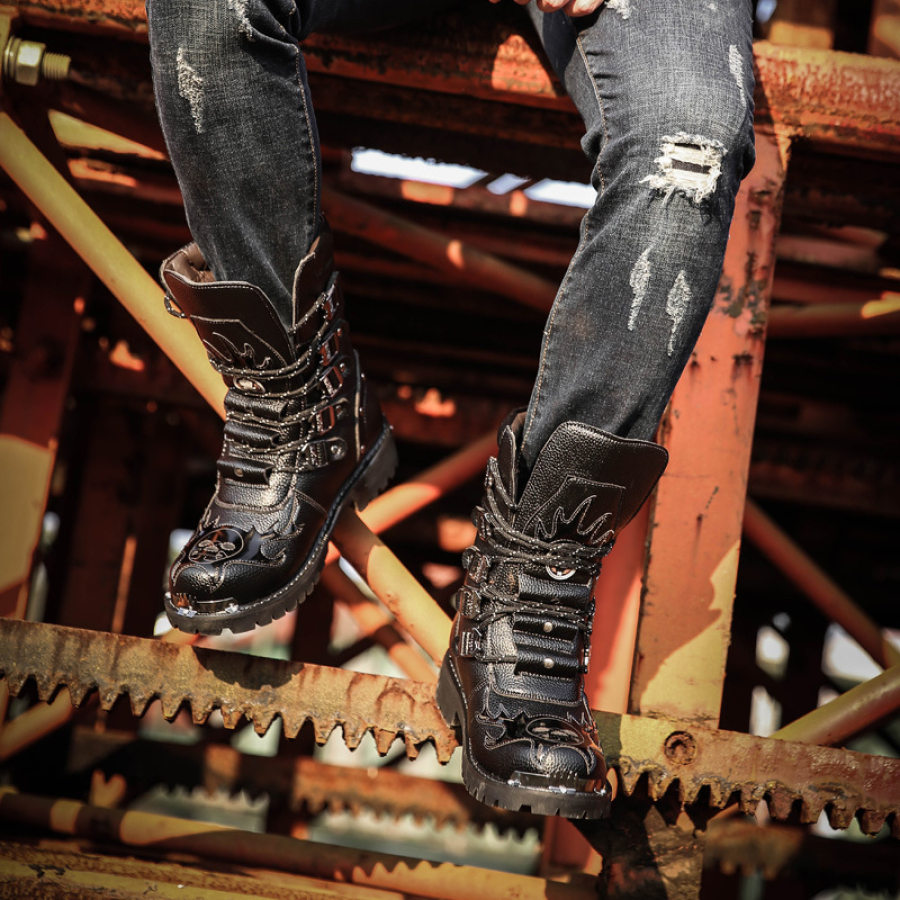 

Men's Mid-tube Combat Boots