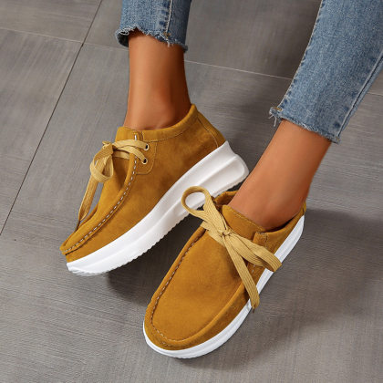 Women's Lace-up Wedge Casual Shoes