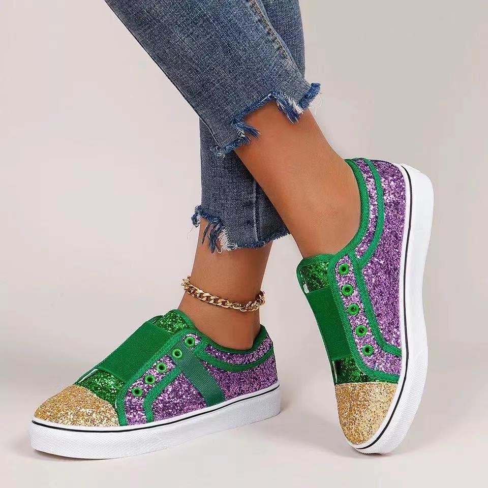 Women's Sequined Color Matching Shoes