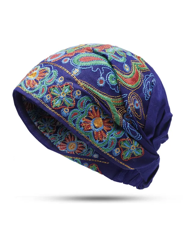 Ethnic Style Embroidered Flower Casual Hat - Realyiyi.com 