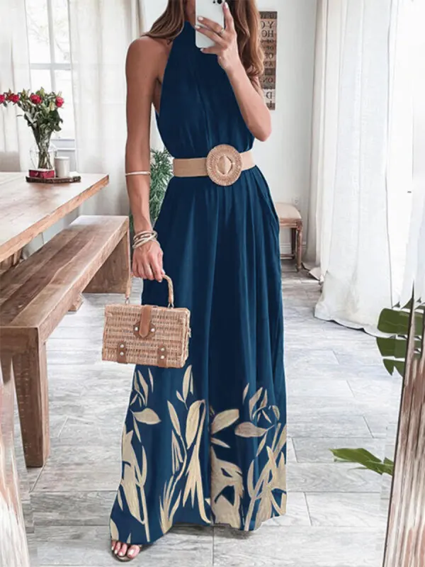 Fashionable And Elegant Printed Dress - Machoup.com 