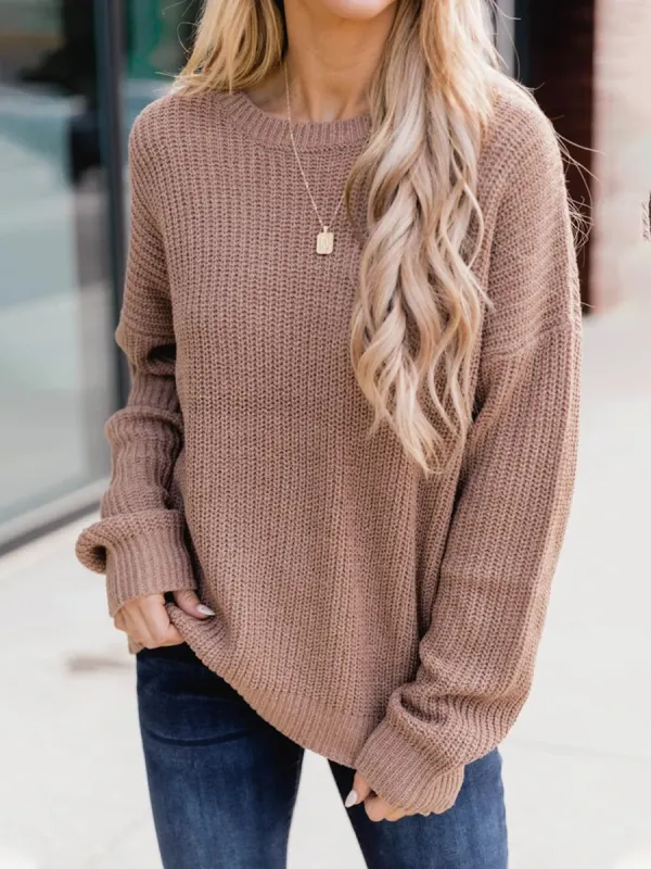 Women Chic Comfortable Warm Plain Casual Sweaters - Funluc.com 