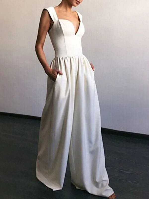 Ladies Elegant Sling Backless Slim Fit Sexy Jumpsuit