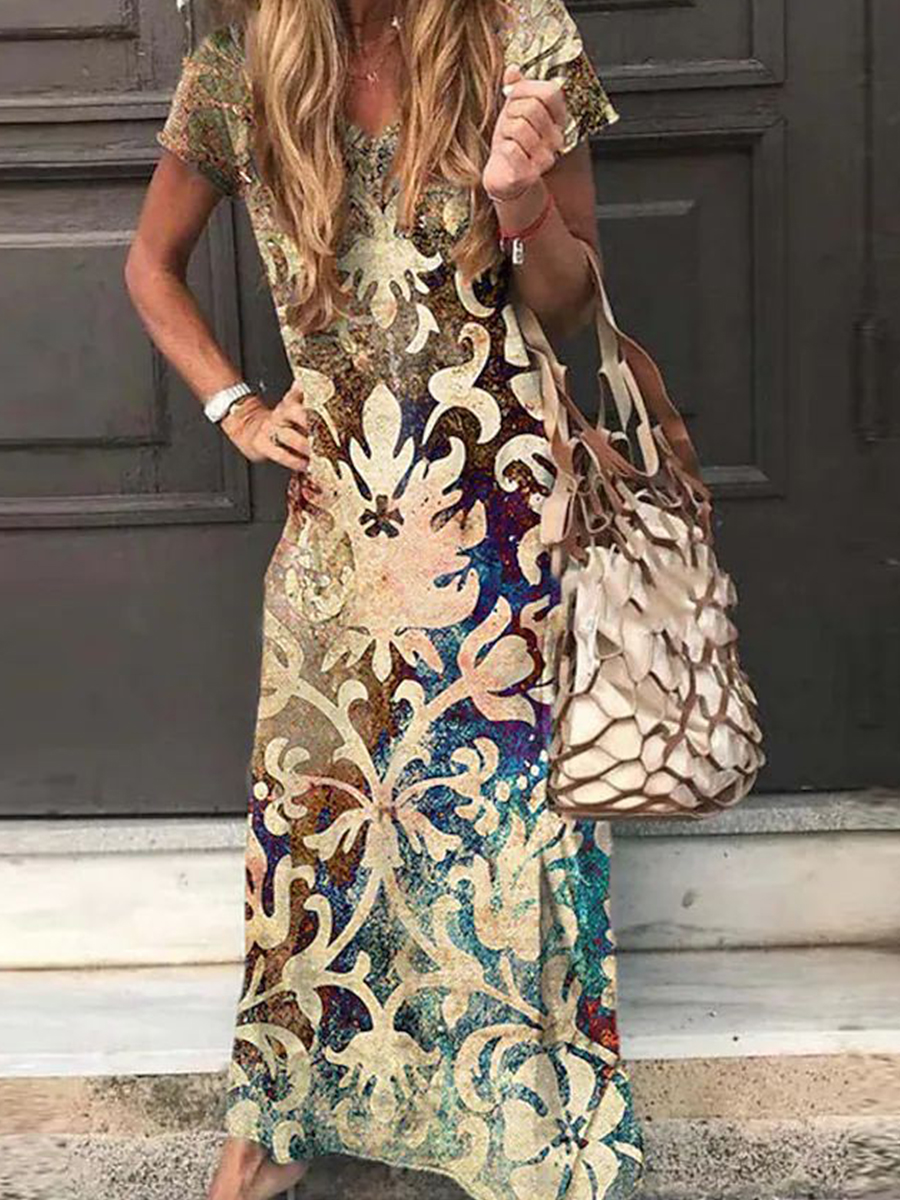 Summer Print Loosen Dress