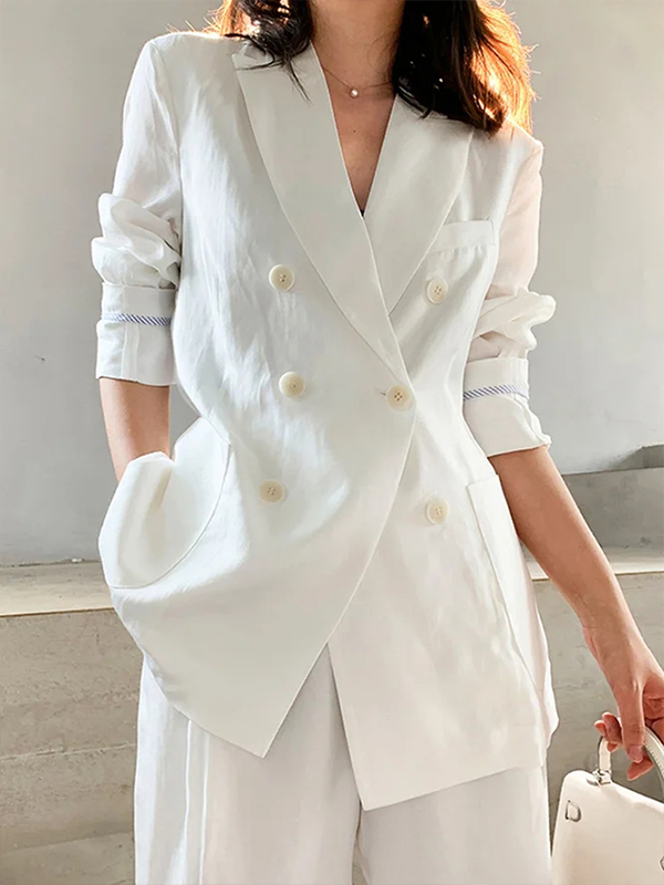 Ladies Elegant Fashion Solid Color Blazer