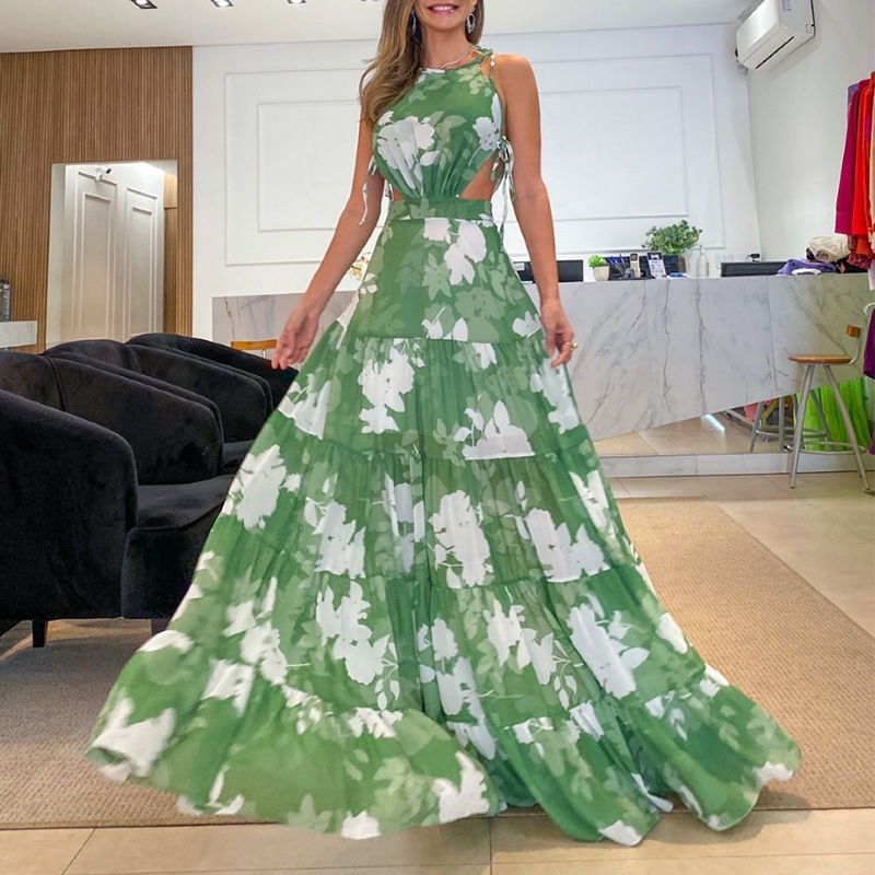 Ladies Elegant Print Fashion Dress