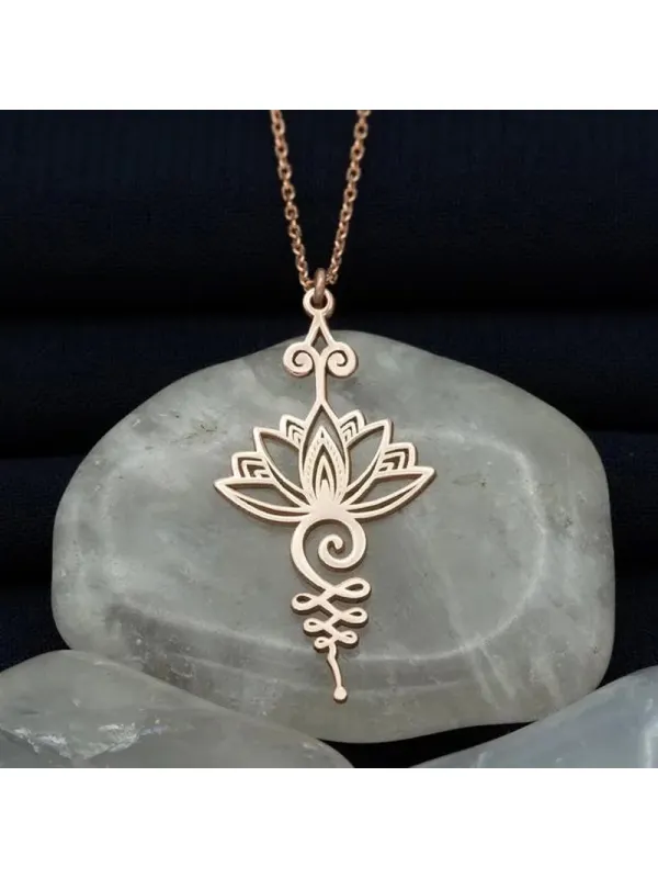 Vintage Lotus Necklace - Realyiyi.com 