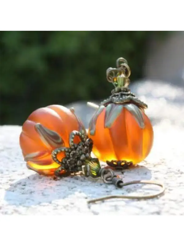 Halloween Hollow Out Party Metal Resin Dangle Earrings - Spiretime.com 