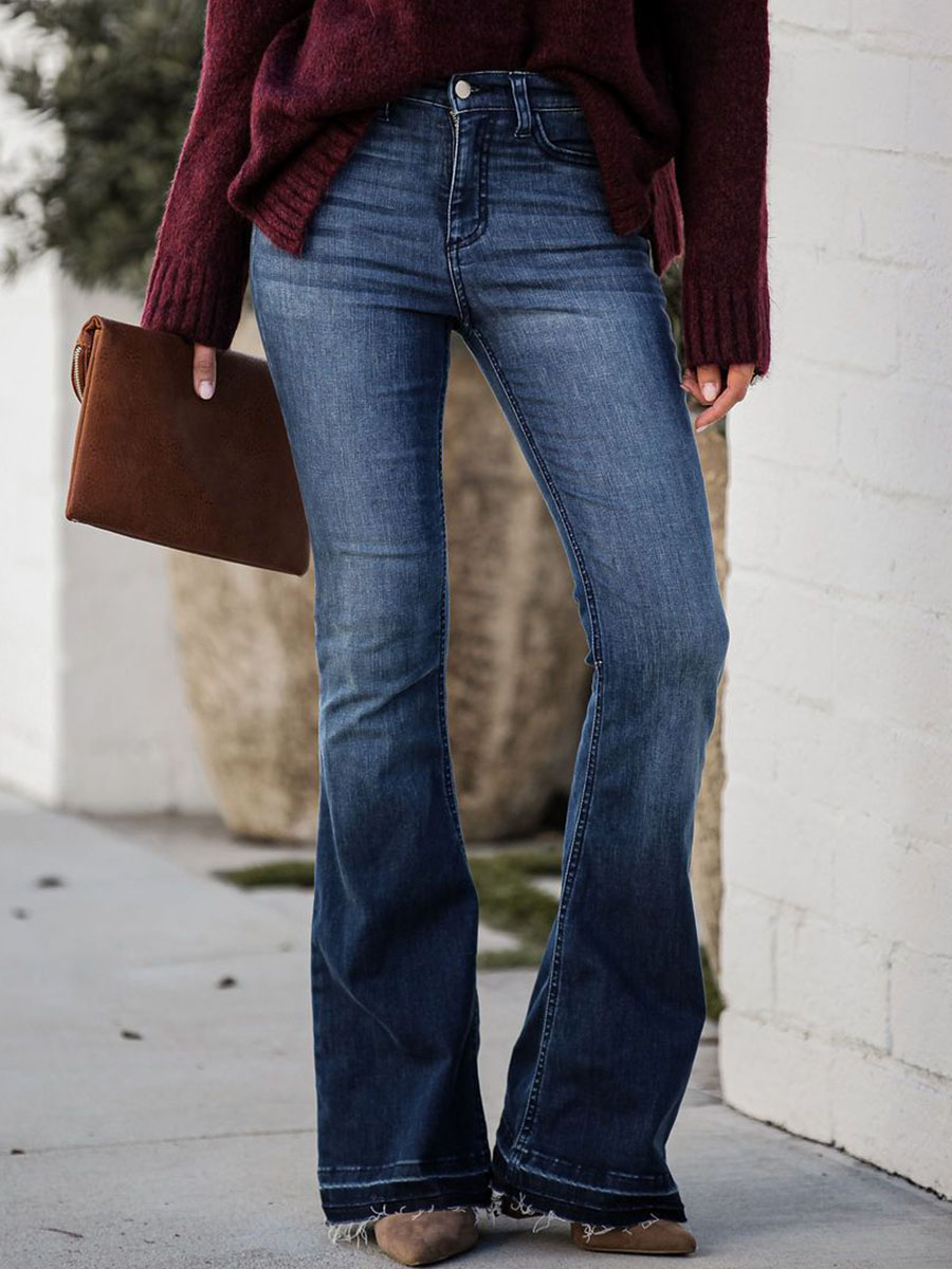 Cutout Snap Front Ripped Light Wash Whiskered Jeans