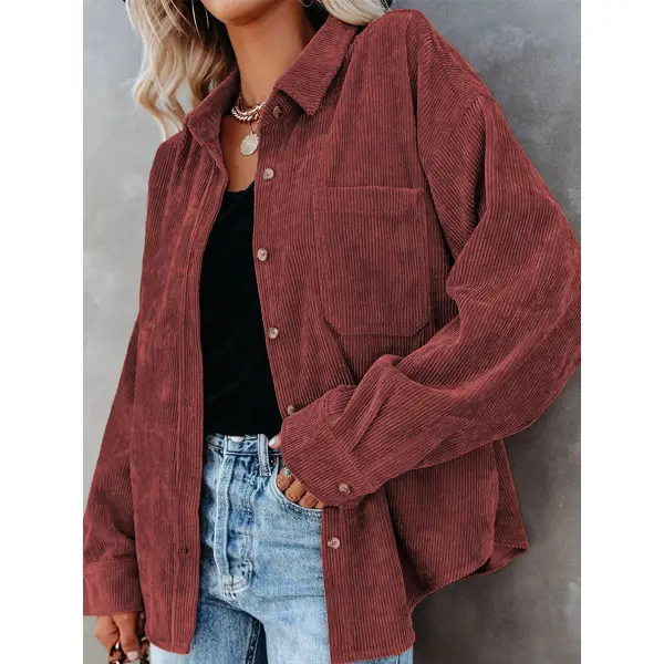 Oversize A Lapel Solid Long Sleeve Casual Outwear - Yiyistories.com 