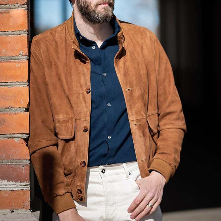

Men's Retro Casual Long Sleeve Jacket