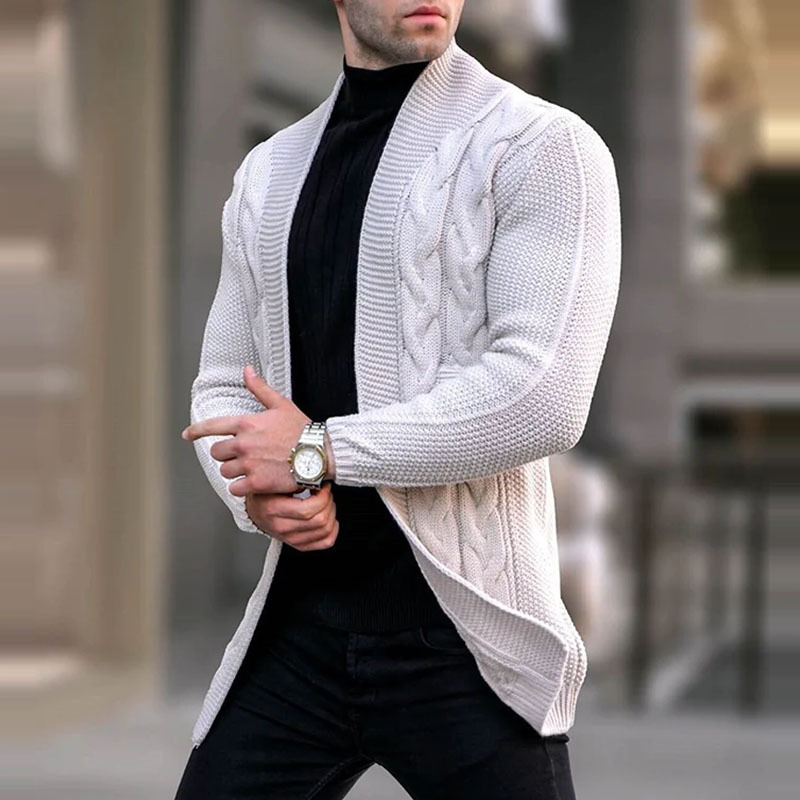 Mens Jacquard Knitted Sweater Cardigans