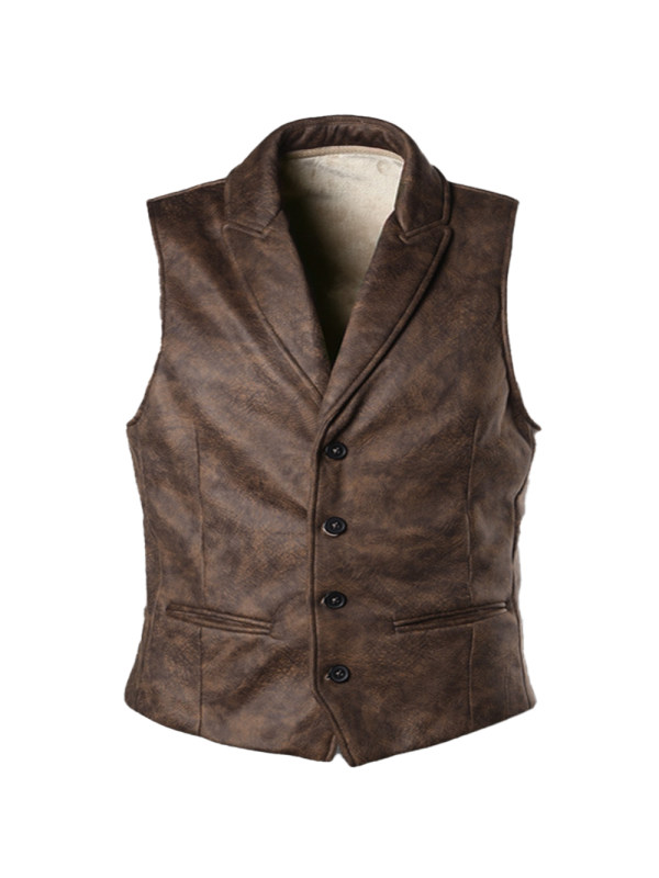 Men's Vintage Suede Casual Vest Jacket