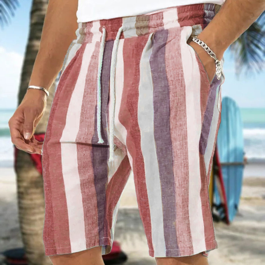 

Pantaloncini Da Uomo In Vita Elastica Con Coulisse Leggera E Casual Da Spiaggia