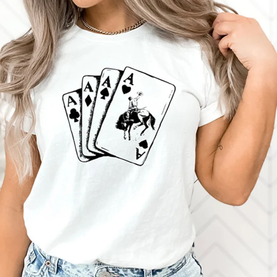 

Women Ace Card Cowboy Vacation T-shirt