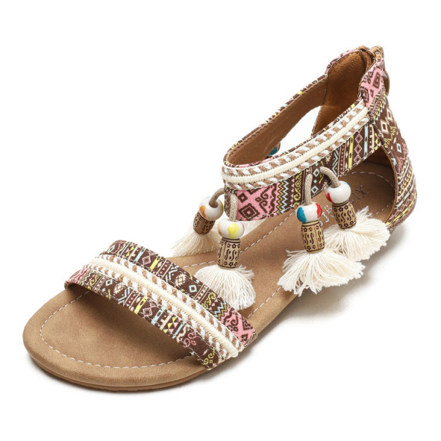 

Women's Ethnic Style Bohemian Wedge Seaside Roman Sandals