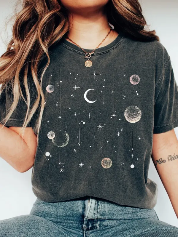 Vintage Celestial Moon T Shirts - Machoup.com 
