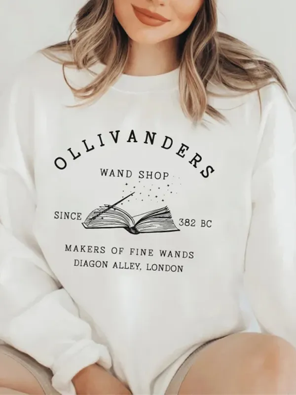 Ollivanders Wand Shop, Wizard Book Shop Sweatshirt - Cominbuy.com 