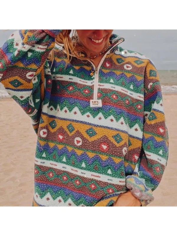 Aztec Vintage Lambswool Sweatshirt - Machoup.com 