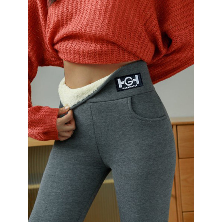 

Women's Fleece Basic Velvet Thickened Slim Leggings Carrot Trousers