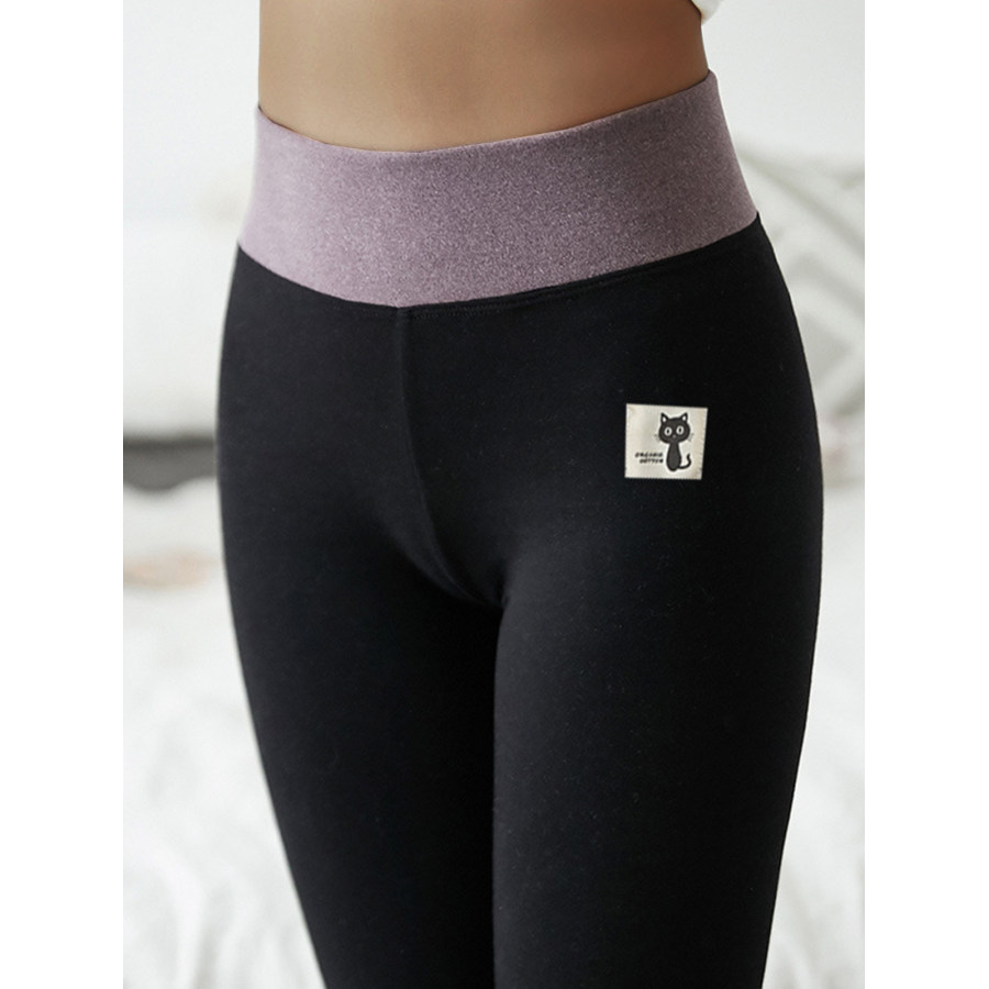 

Basic-Baumwoll-Slim-Leggings Mit Karottenmuster Für Damen