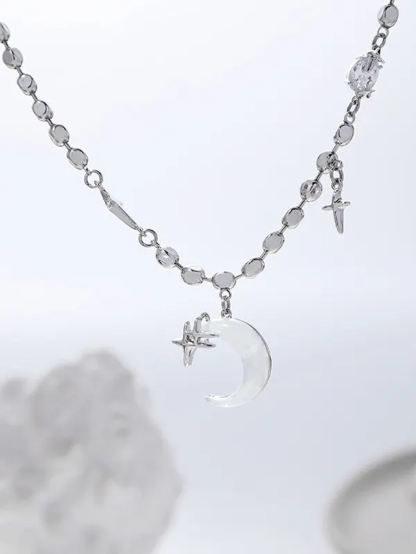 Shining Stars And Moon Pendant - Maxizero.chimpone.com 