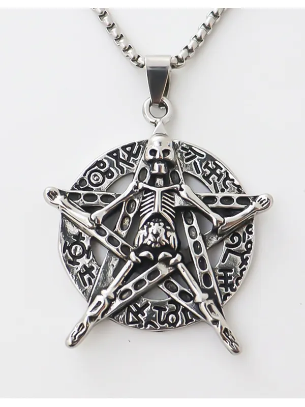 Skull Satan Star Necklace - Realyiyi.com 