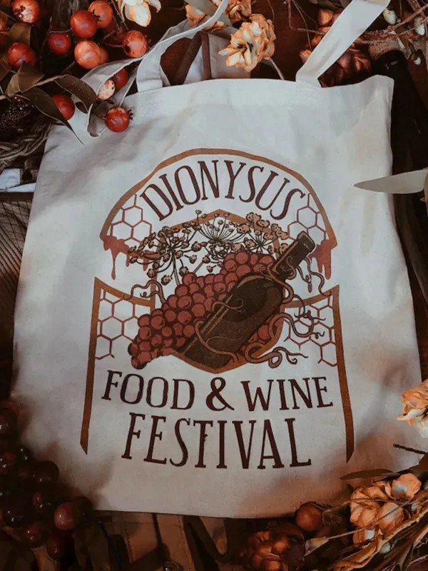 Dionysus Food Wine Festival Tote Bag - Machoup.com 