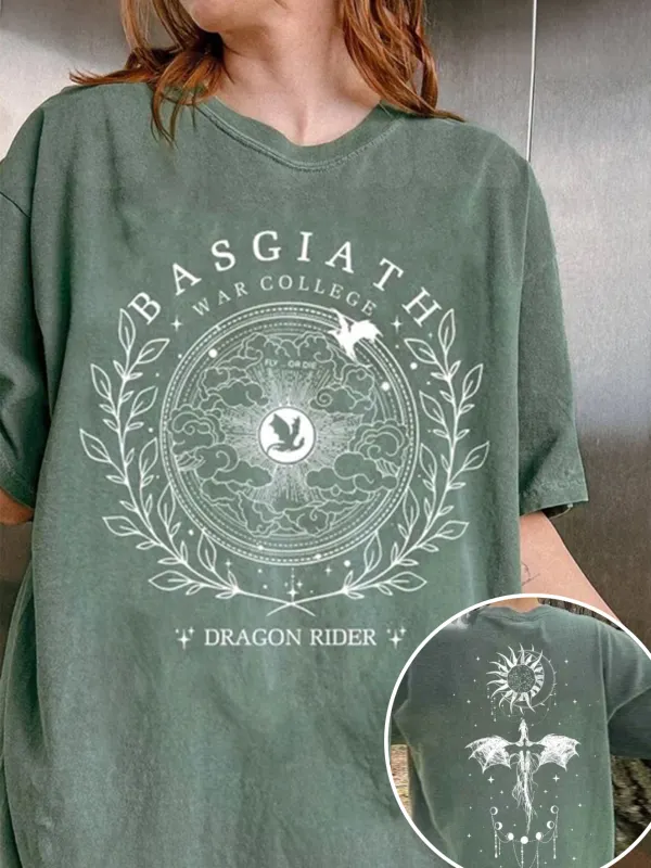 Basgiath War College Double-sided Printed T-shirt - Timetomy.com 
