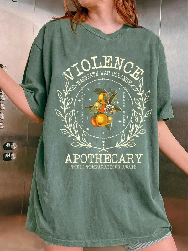 Violet Sorrengail Apothecary Tshirt, - Spiretime.com 