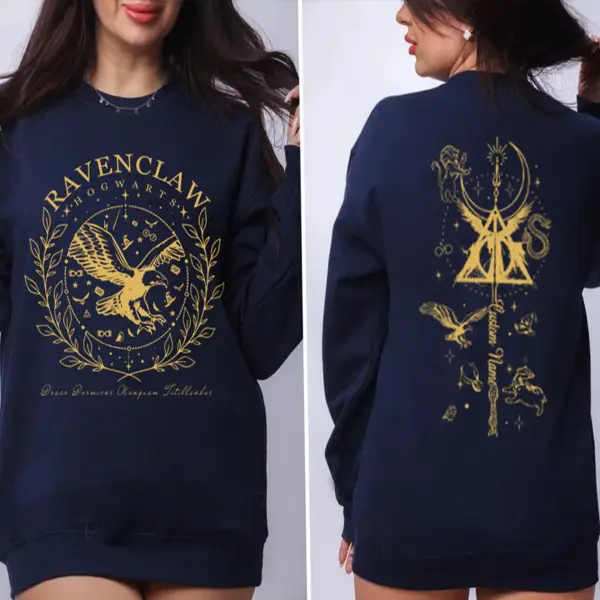 Vintage Custom Name Hogwarts 2 Sides Sweatshirts - Ootdyouth.com 
