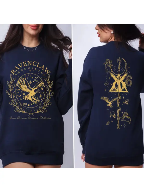 Vintage Custom Name Hogwarts 2 Sides Sweatshirts - Spiretime.com 