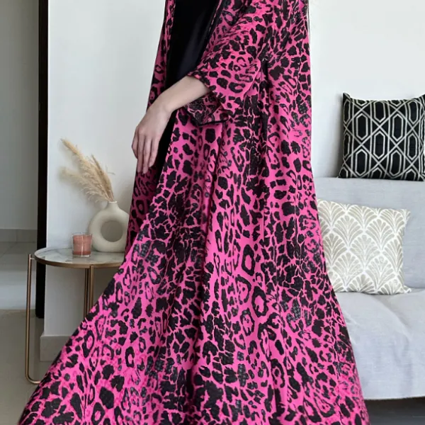 Stylish Leopard Print Dress Robe - Mosaicnew.com 