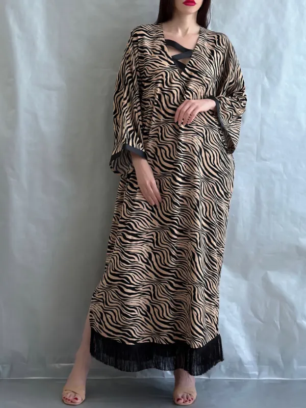 Stylish Leopard Print Dress Robe - Indyray.com 
