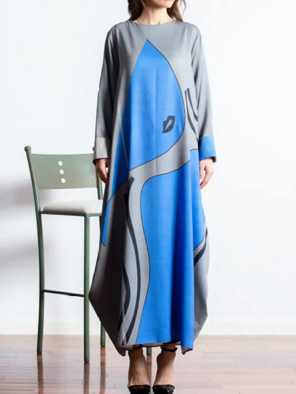 High Fashion Graphic Print Dress - Knowsan.com 