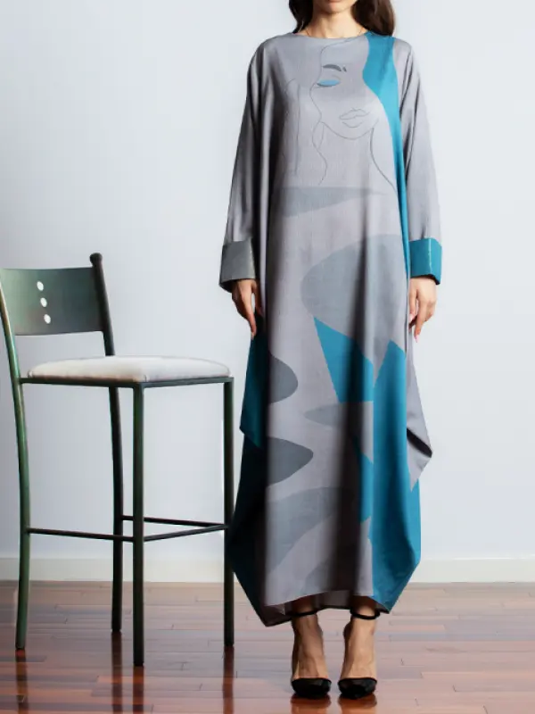 High Fashion Graphic Print Dress - Viewbena.com 