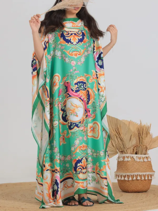 Ramadan Floral Print Robe - Indyray.com 