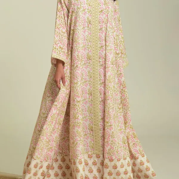 Stylish Printed Robe Dress - Relieffe.com 